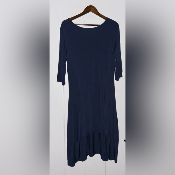 Eileen Fisher Rayon Dress Women L Mature Career Office Work Closet Essential - Picture 2 of 10